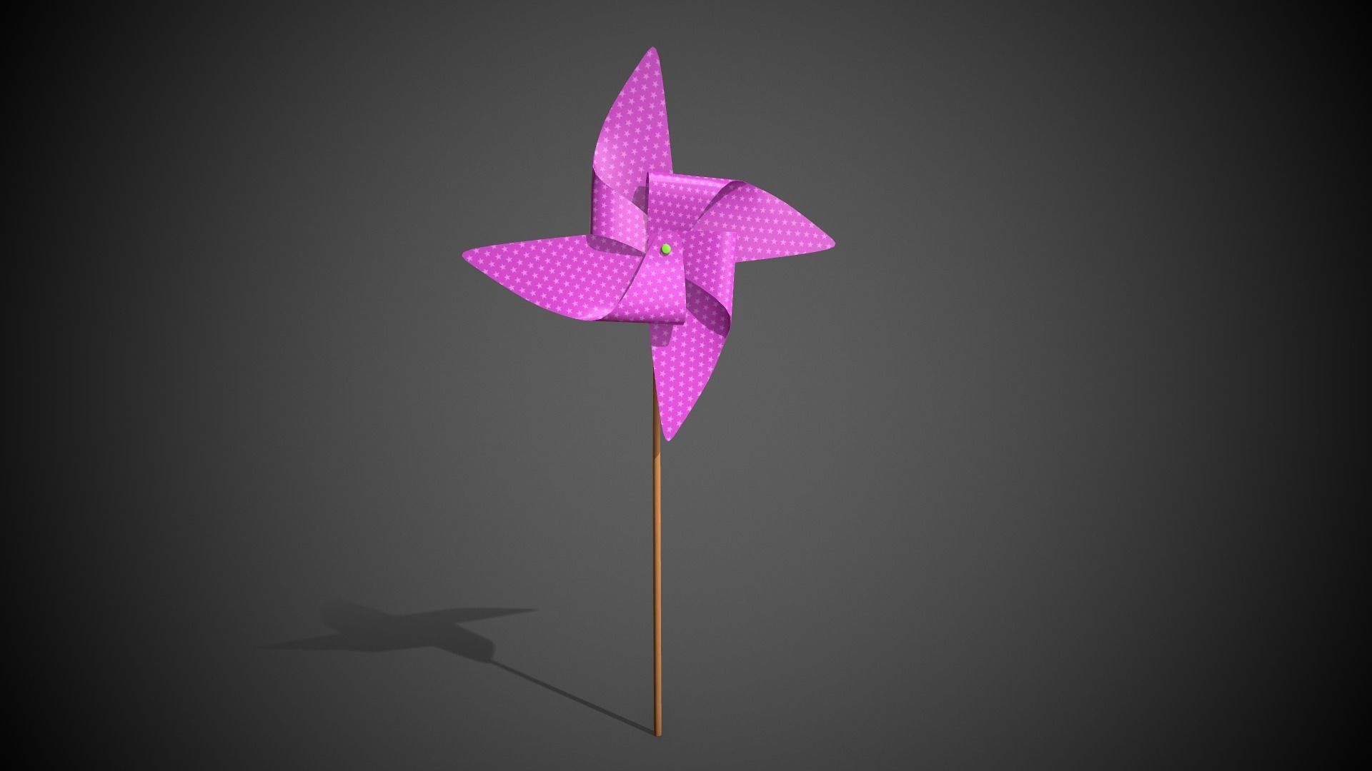Colored Pinwheel Low-poly 3D model_6