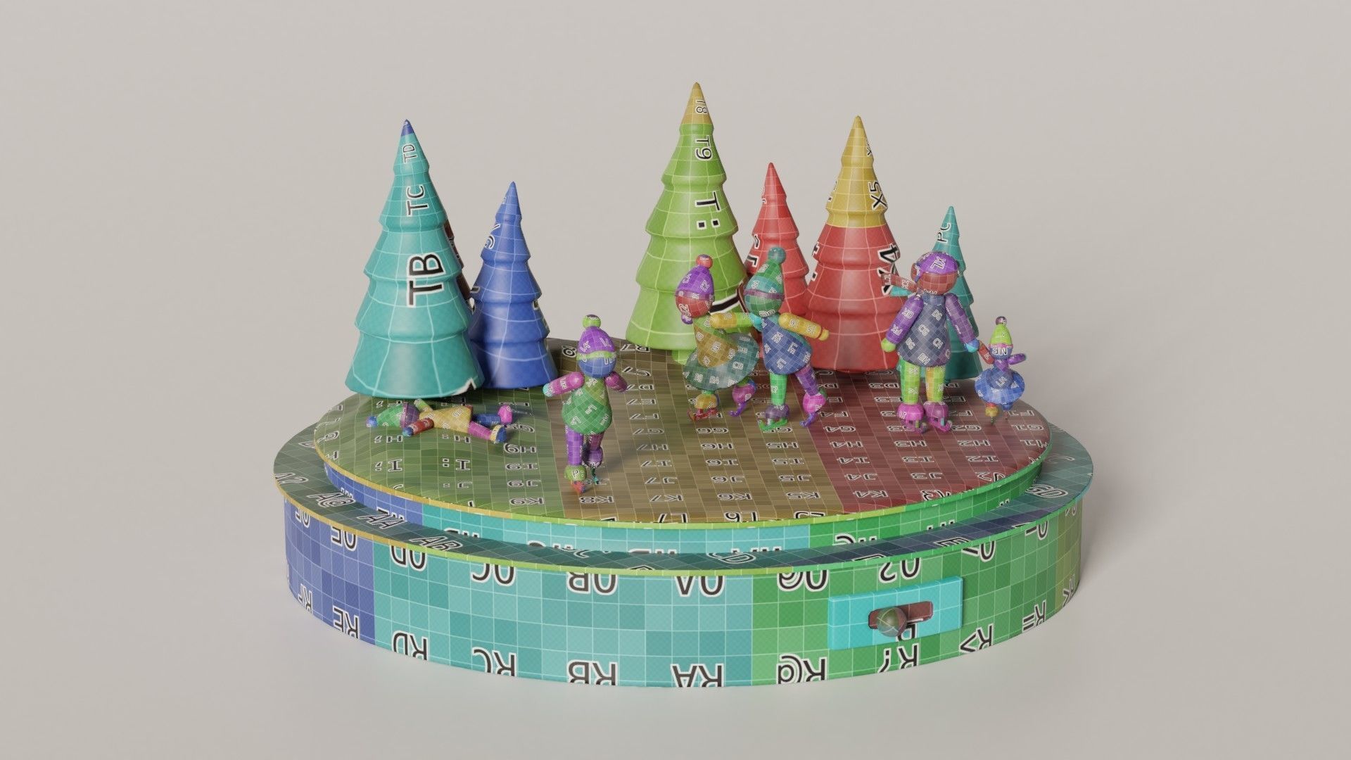 Christmas Carillon  Low-poly 3D model_5