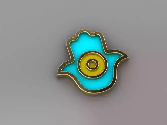 GC GOLD H286- Hand Diamond Gold necklace