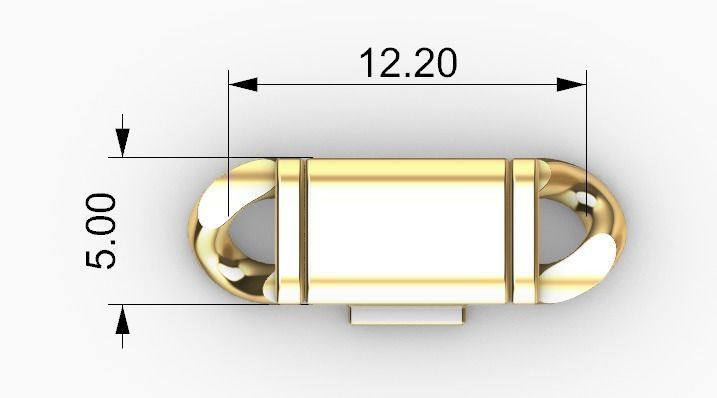 5 MM MIAMI CUBAN LINK CHAIN FOR BRACELET OR NECKLACE 3D print model_5