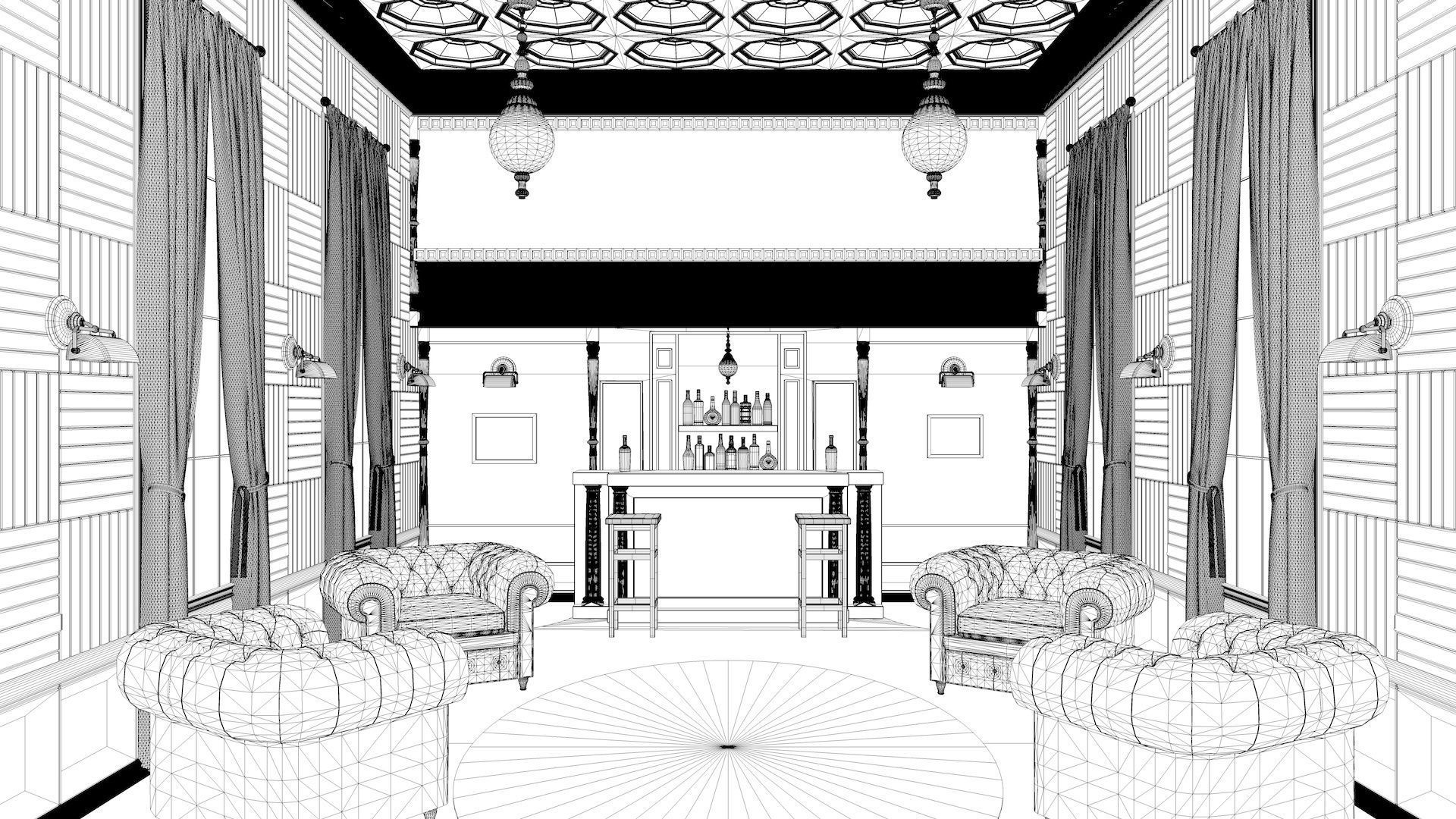 Vintage Speakeasy Pub 3D model_5