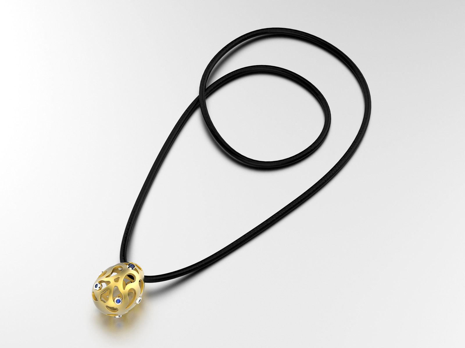 Easter eggs collection pedant set 7 with gems 0140 3D print model_2