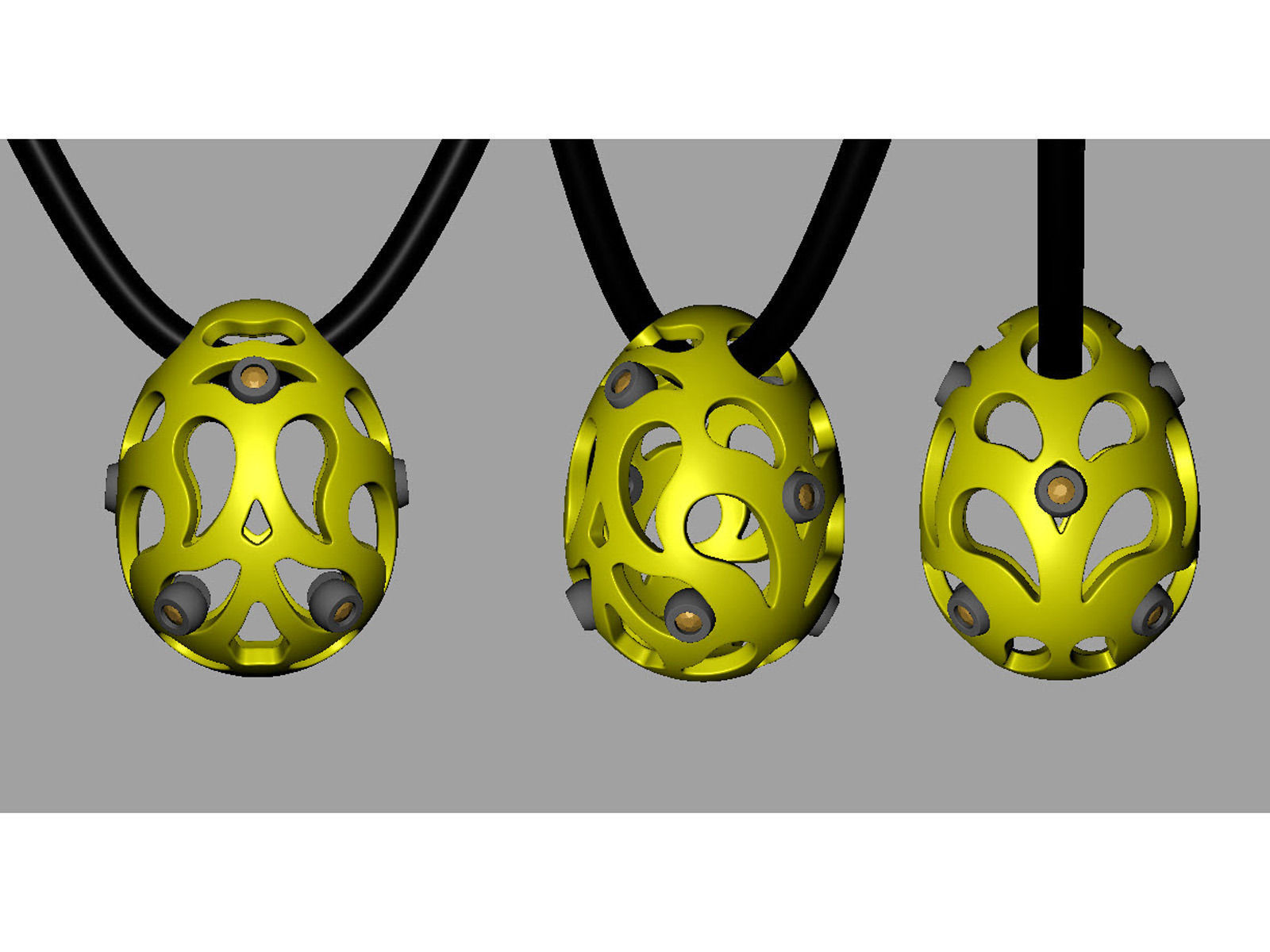 Easter eggs collection pedant set 7 with gems 0140 3D print model_7