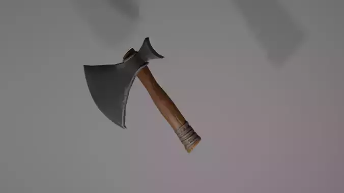 Med Poly Stylized Fantasy lvl 1 Axe