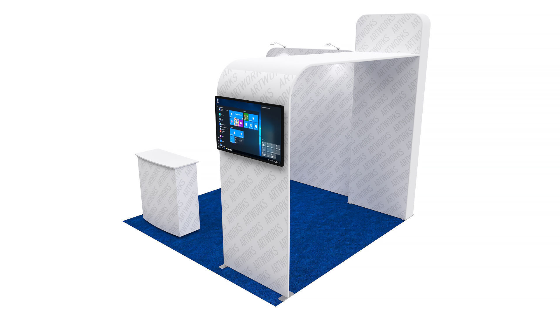 Exhibition booth 10x10ft 3DM016 3D model_5