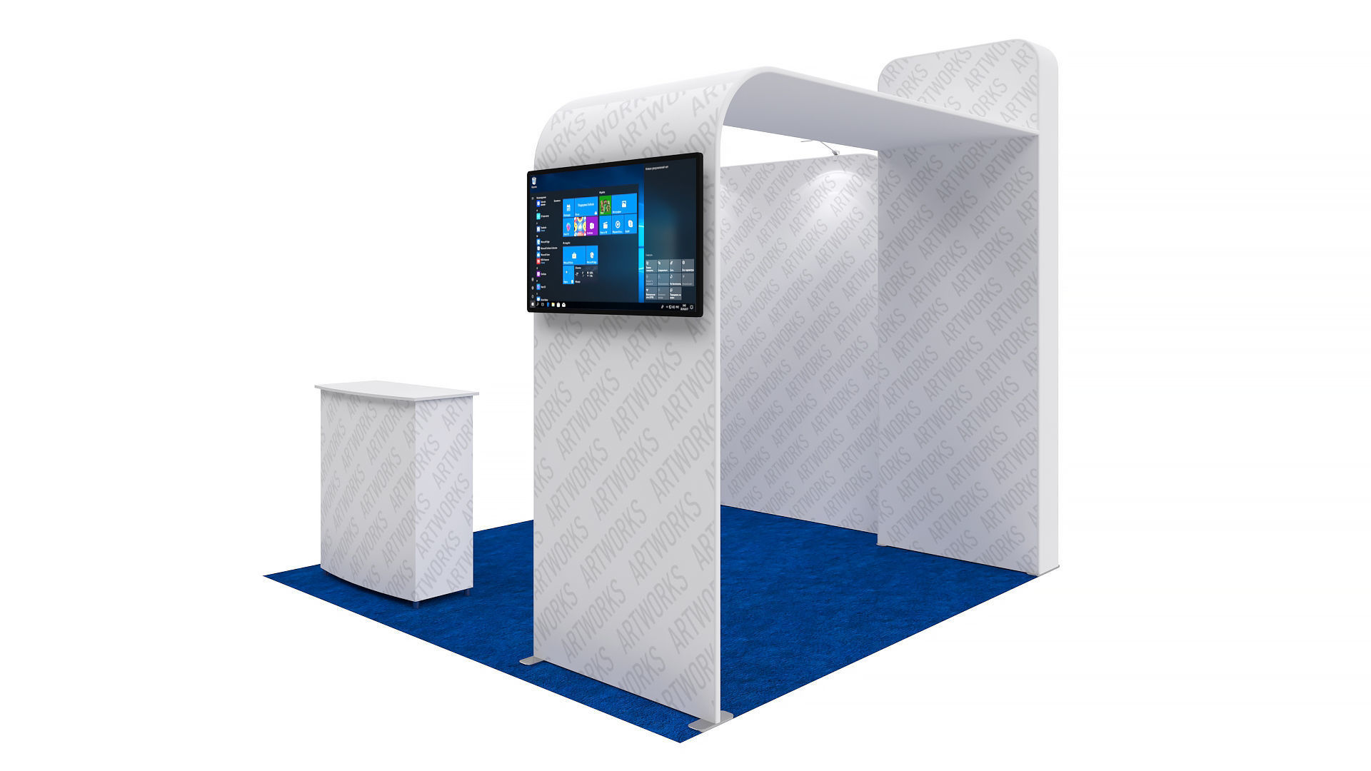 Exhibition booth 10x10ft 3DM016 3D model_2