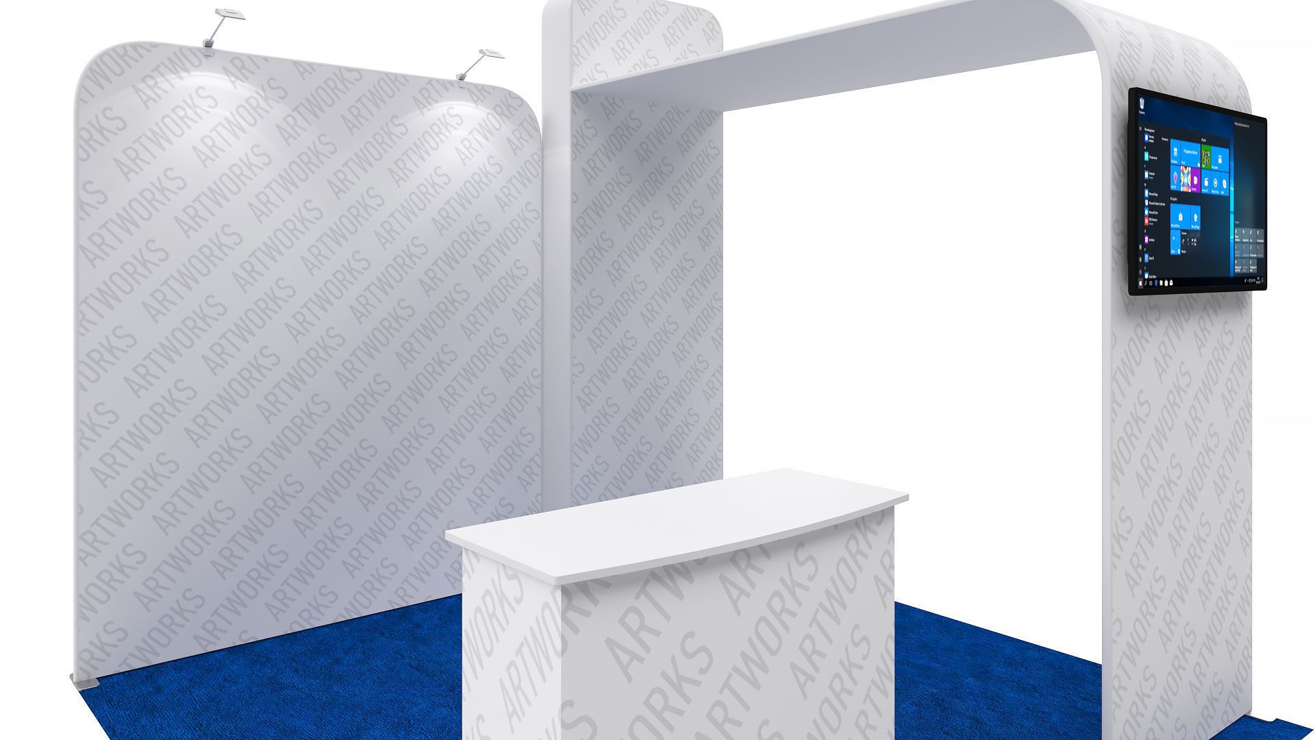 Exhibition booth 10x10ft 3DM016 3D model_6