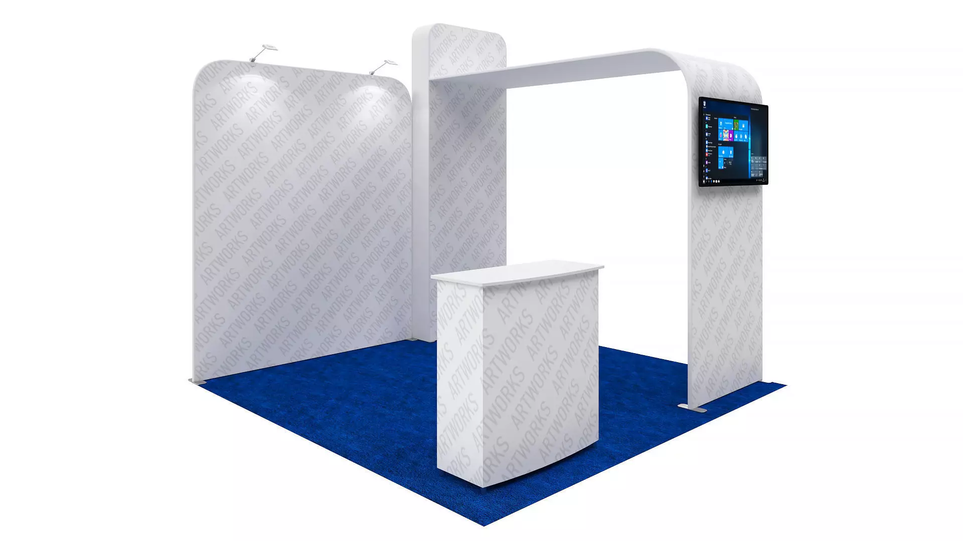 Exhibition booth 10x10ft 3DM016 3D model_0