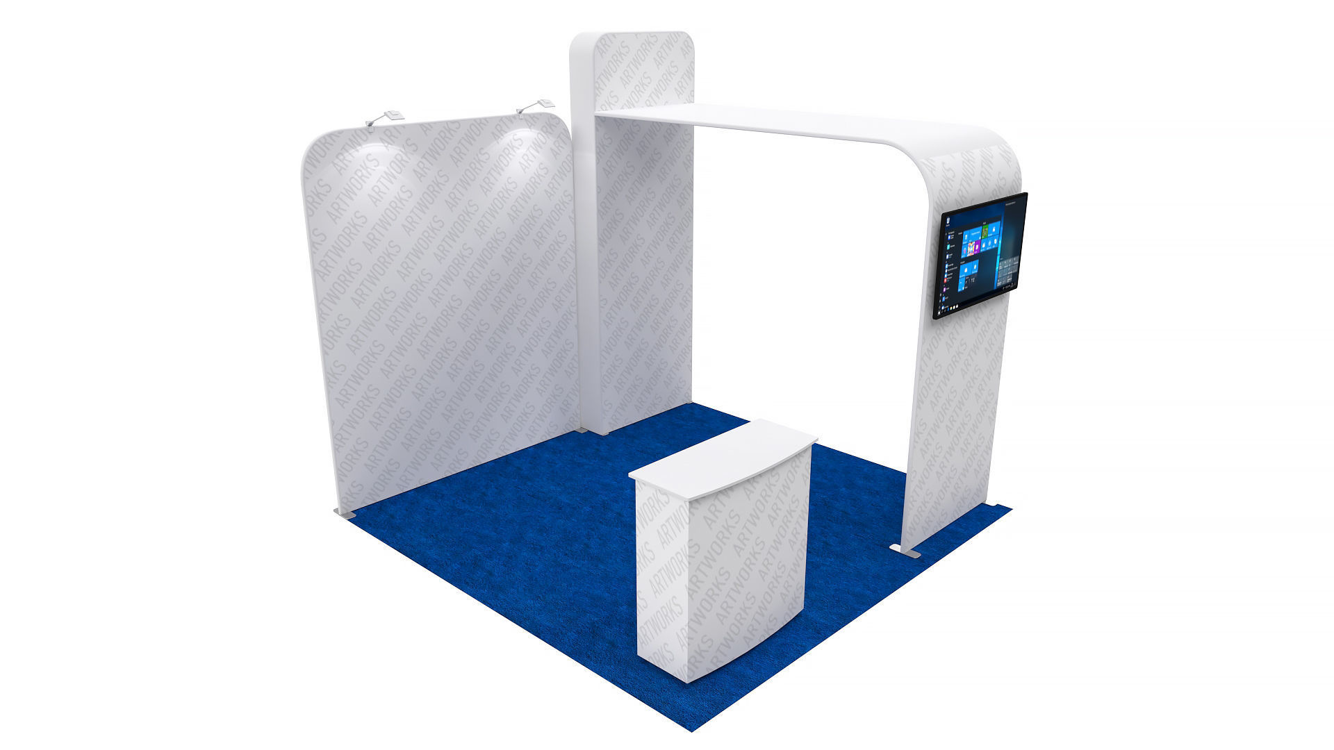 Exhibition booth 10x10ft 3DM016 3D model_3