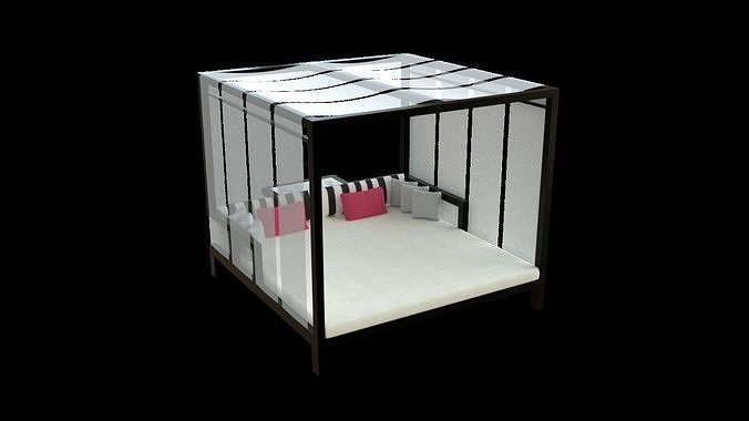 fancy bed 3D model