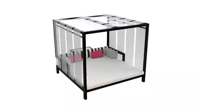 fancy bed 3D model