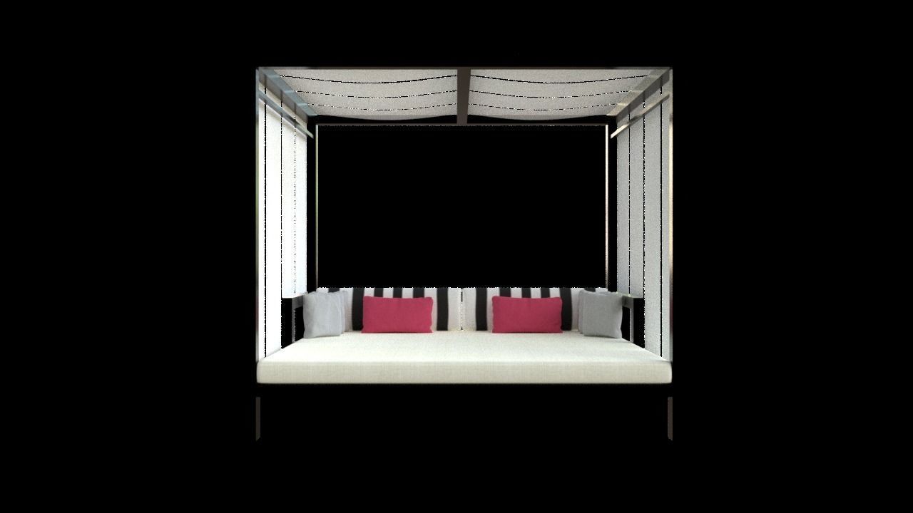 fancy bed 3D model_1
