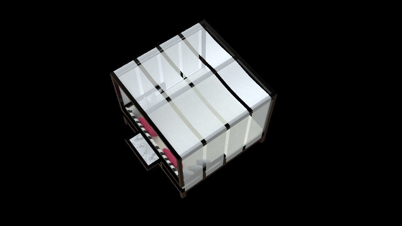 fancy bed 3D model_3