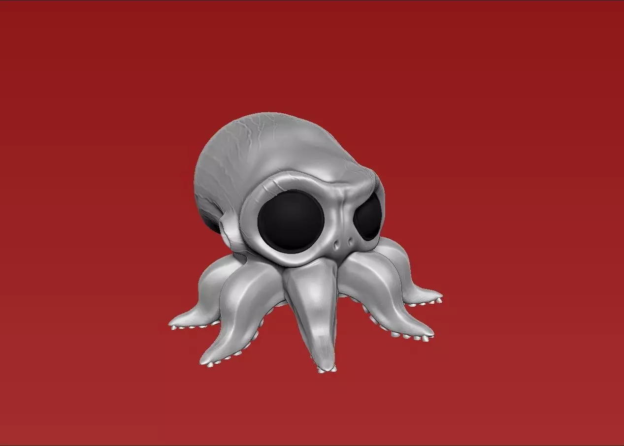 cute octopus chibi figure 3D print model