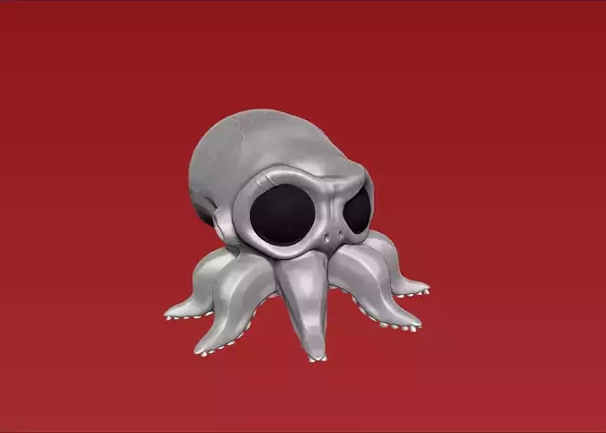 cute octopus chibi figure 3D print model
