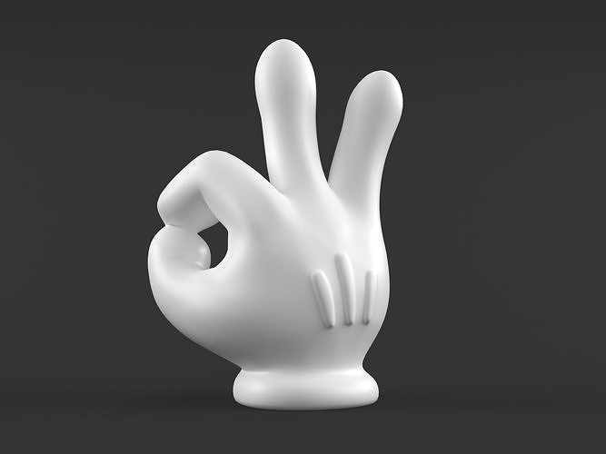 Hand Mickey OK 3D print model