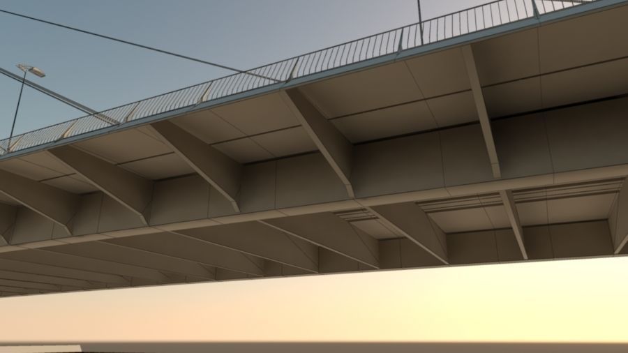 Cable-stayed bridge 3D model_14