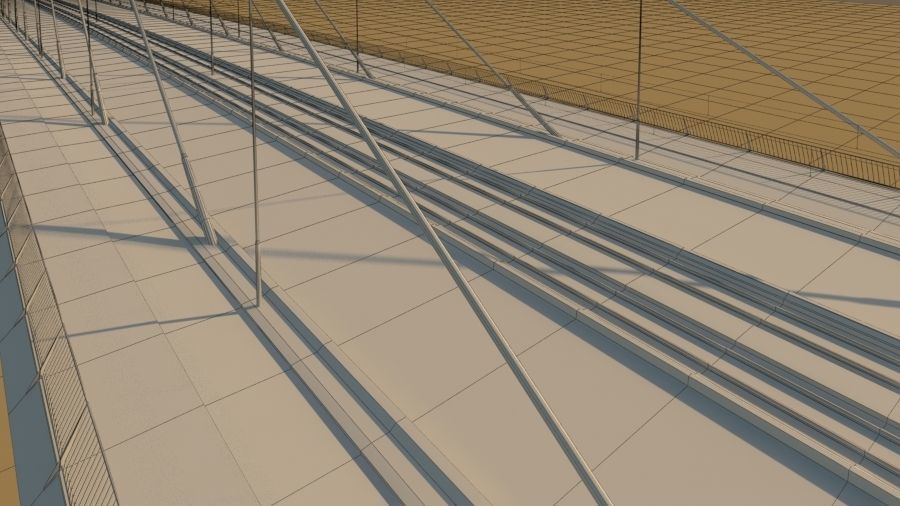 Cable-stayed bridge 3D model_13