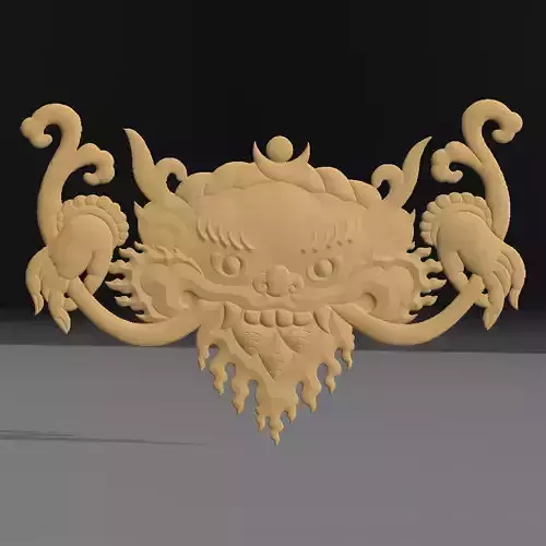 Guruda chinese demon head