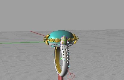 Bague opaline -CG39 3D print model_2