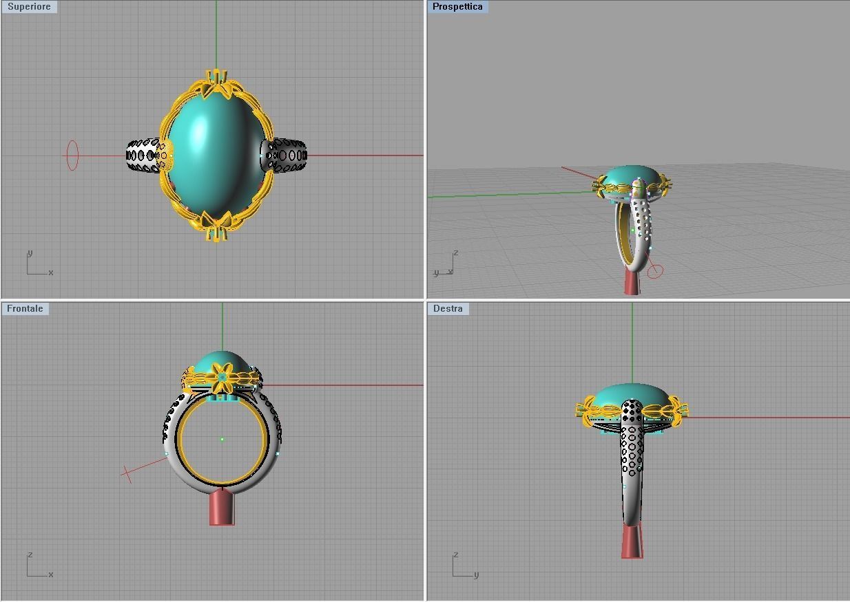 Bague opaline -CG39 3D print model_1