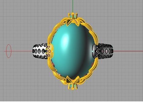 Bague opaline -CG39 3D print model_3