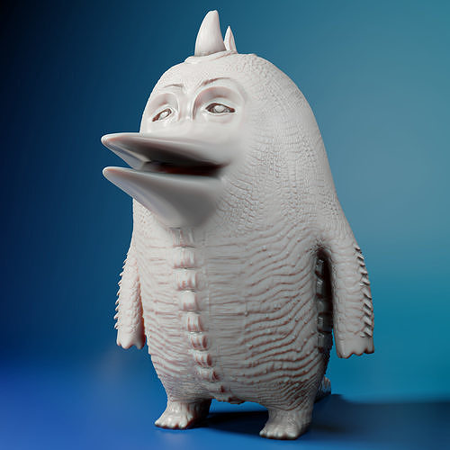 Duckzilla 3D Print Model figurine of bird 3D print model