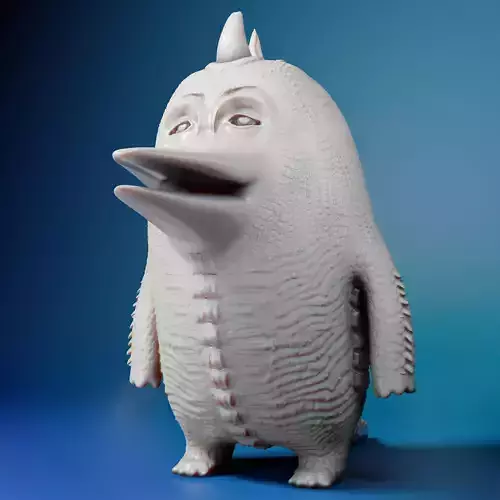 Duckzilla 3D Print Model figurine of bird 3D print model