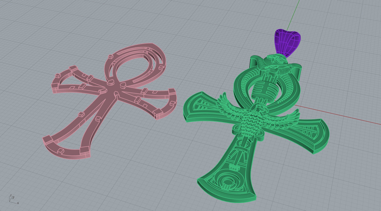 Egyptian Ankh Key of Life n - 240 3D print model_11