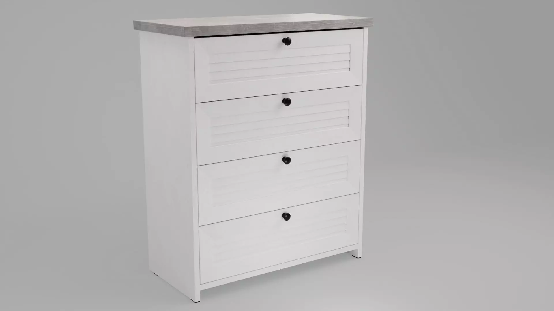 Chest with 4 drawers 3D model
