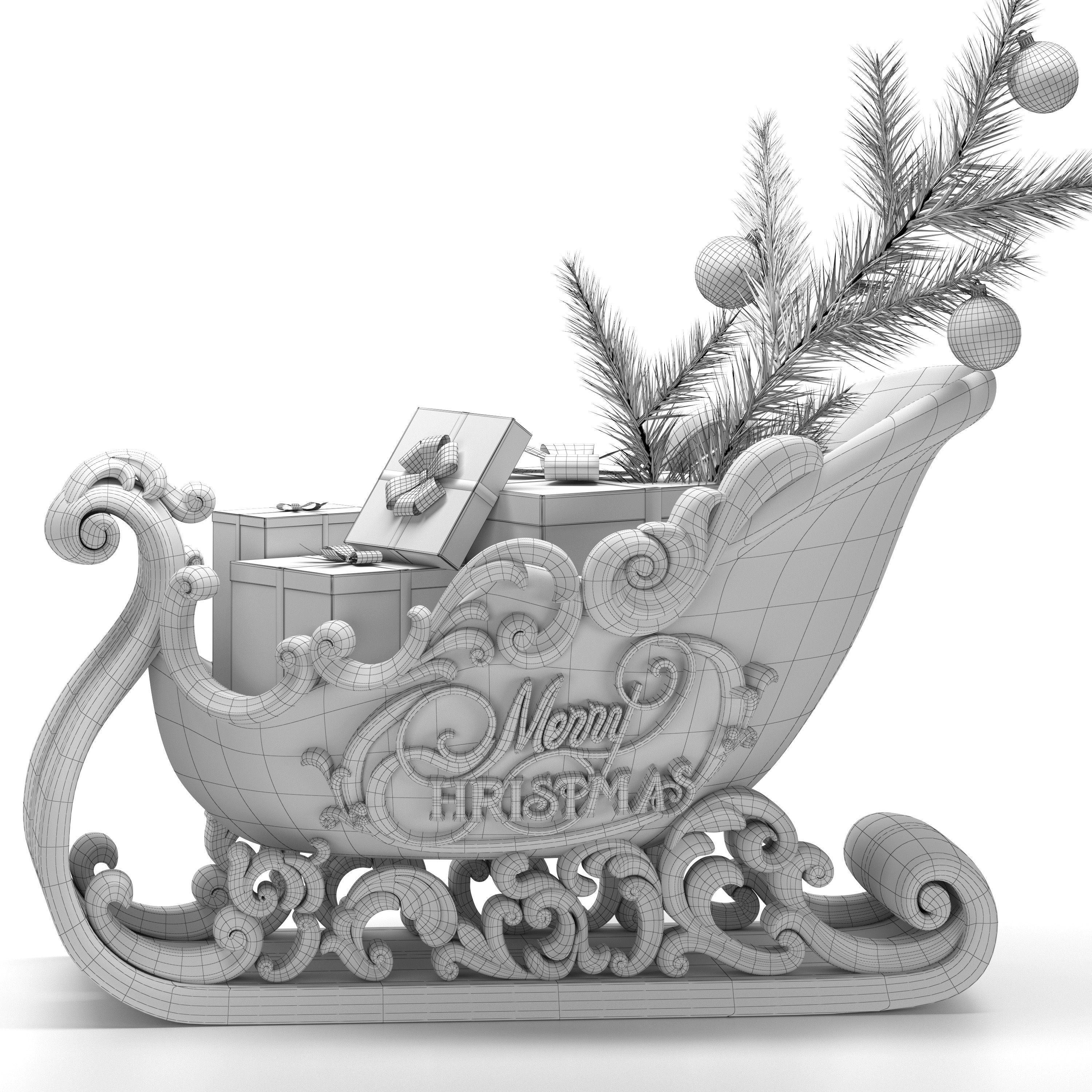 Christmas decor  3D model_4