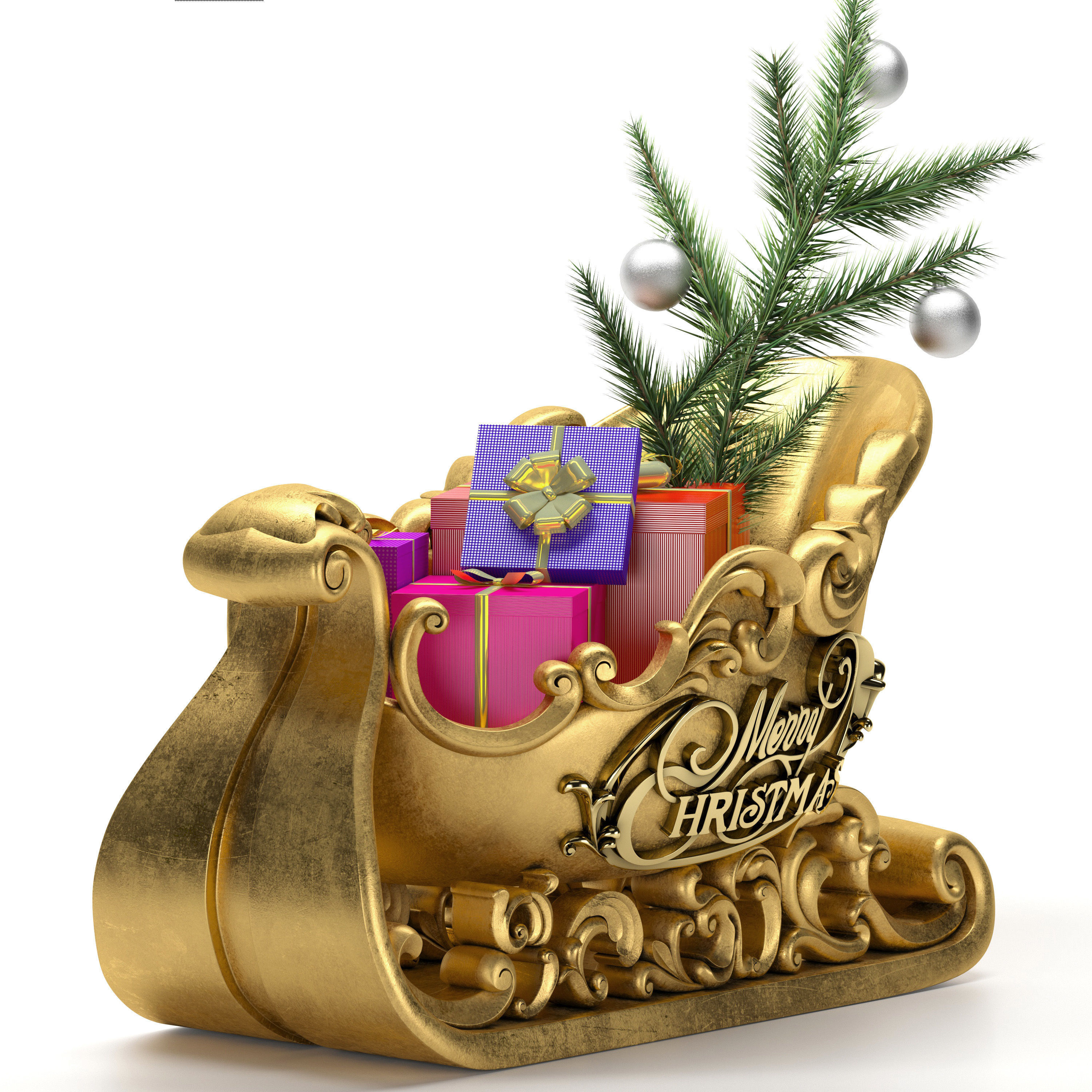 Christmas decor  3D model_1