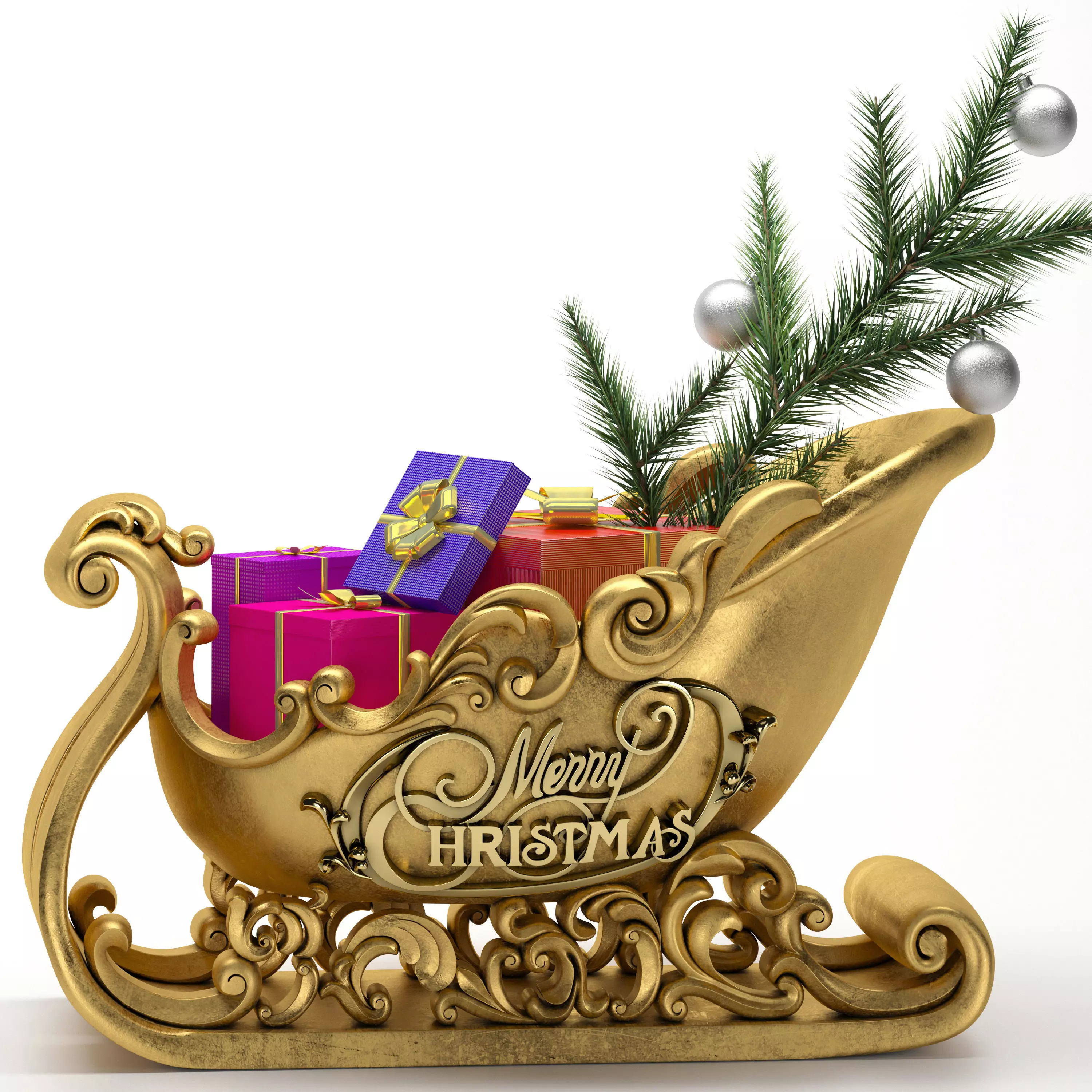Christmas decor  3D model_0