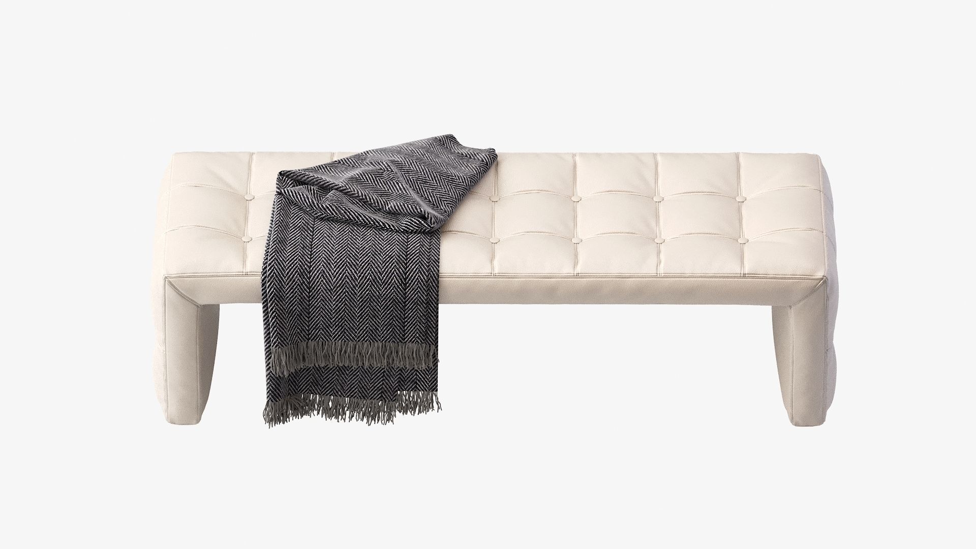 Scarlett bench with blanket 3D model_13