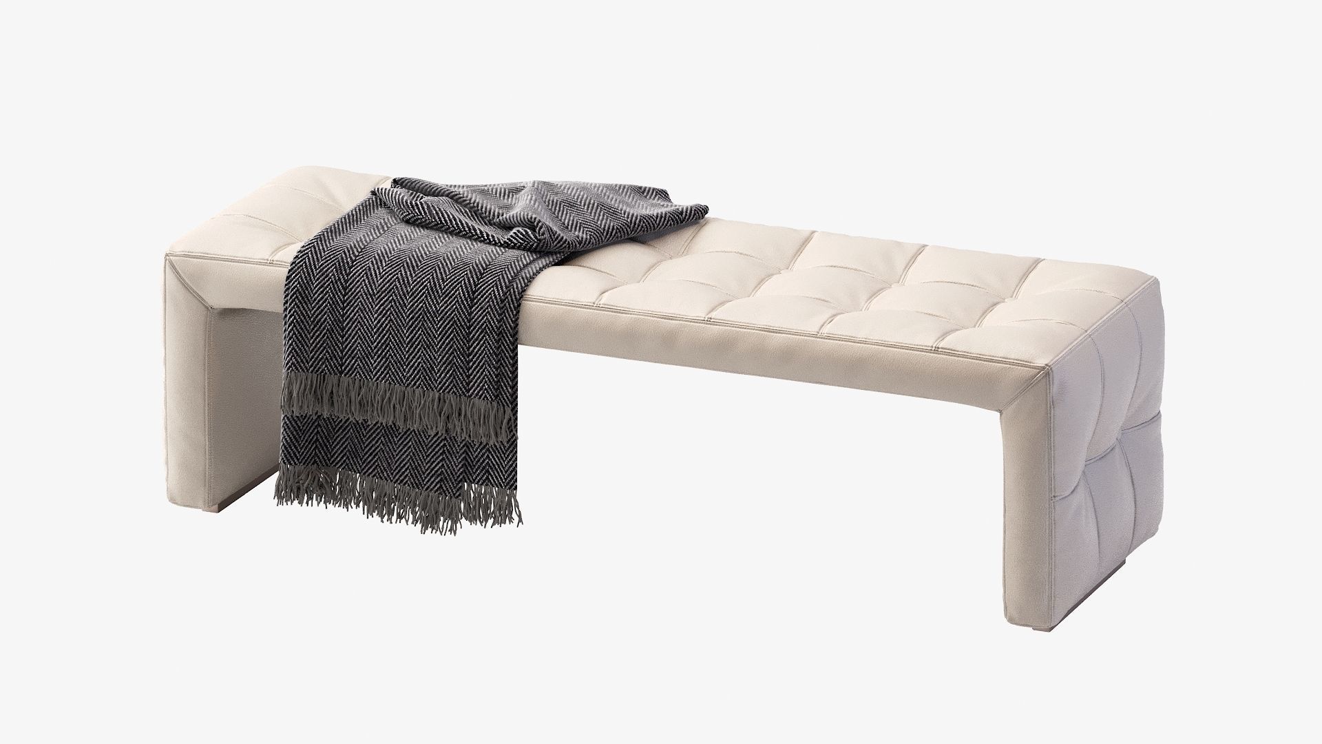 Scarlett bench with blanket 3D model_12