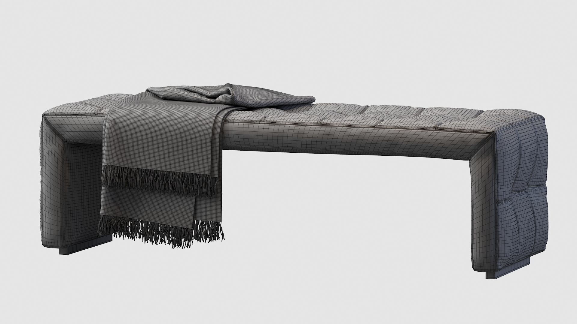 Scarlett bench with blanket 3D model_8