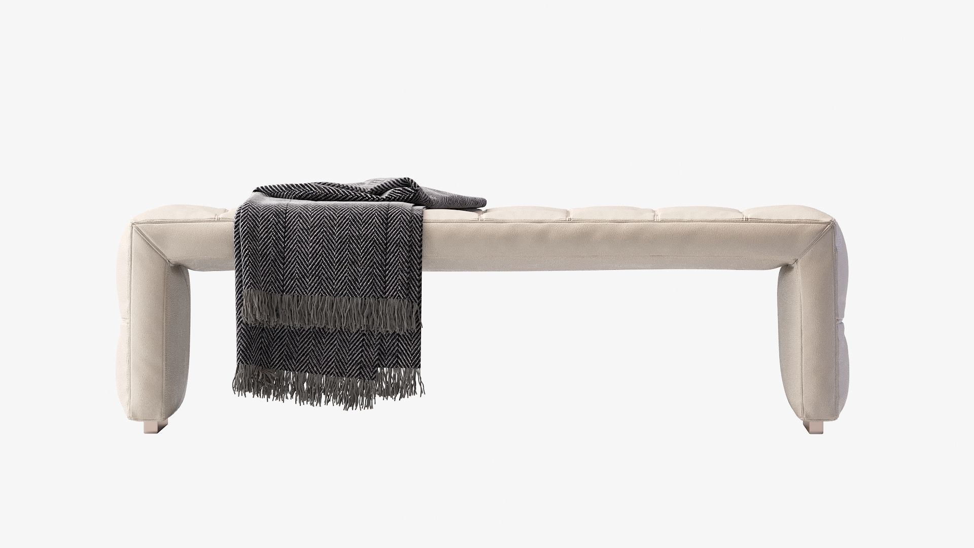 Scarlett bench with blanket 3D model_3