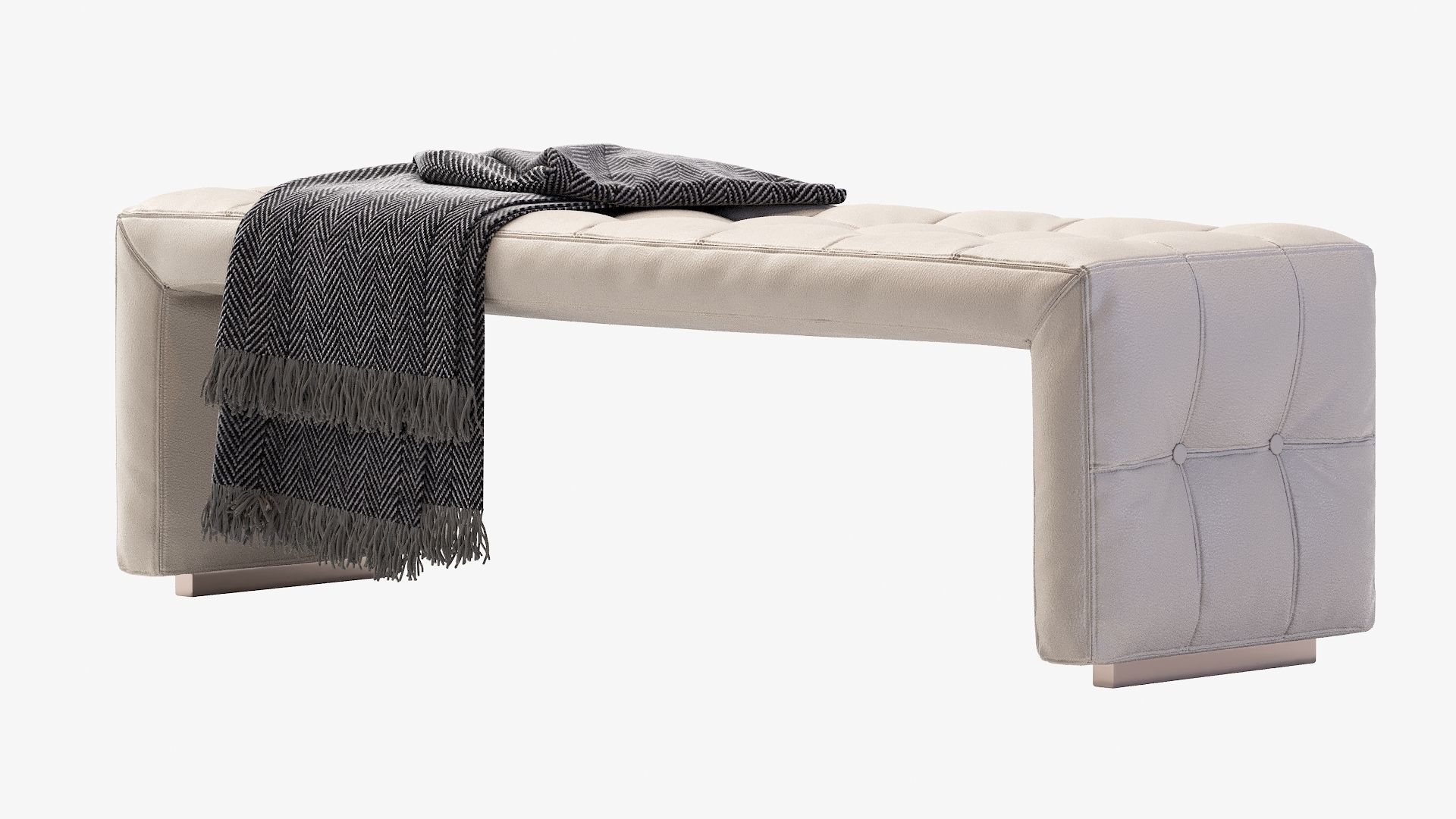 Scarlett bench with blanket 3D model_17