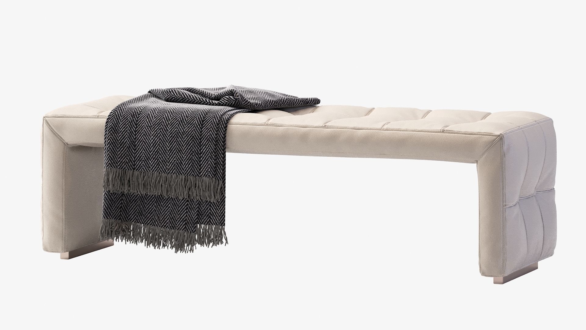 Scarlett bench with blanket 3D model_10