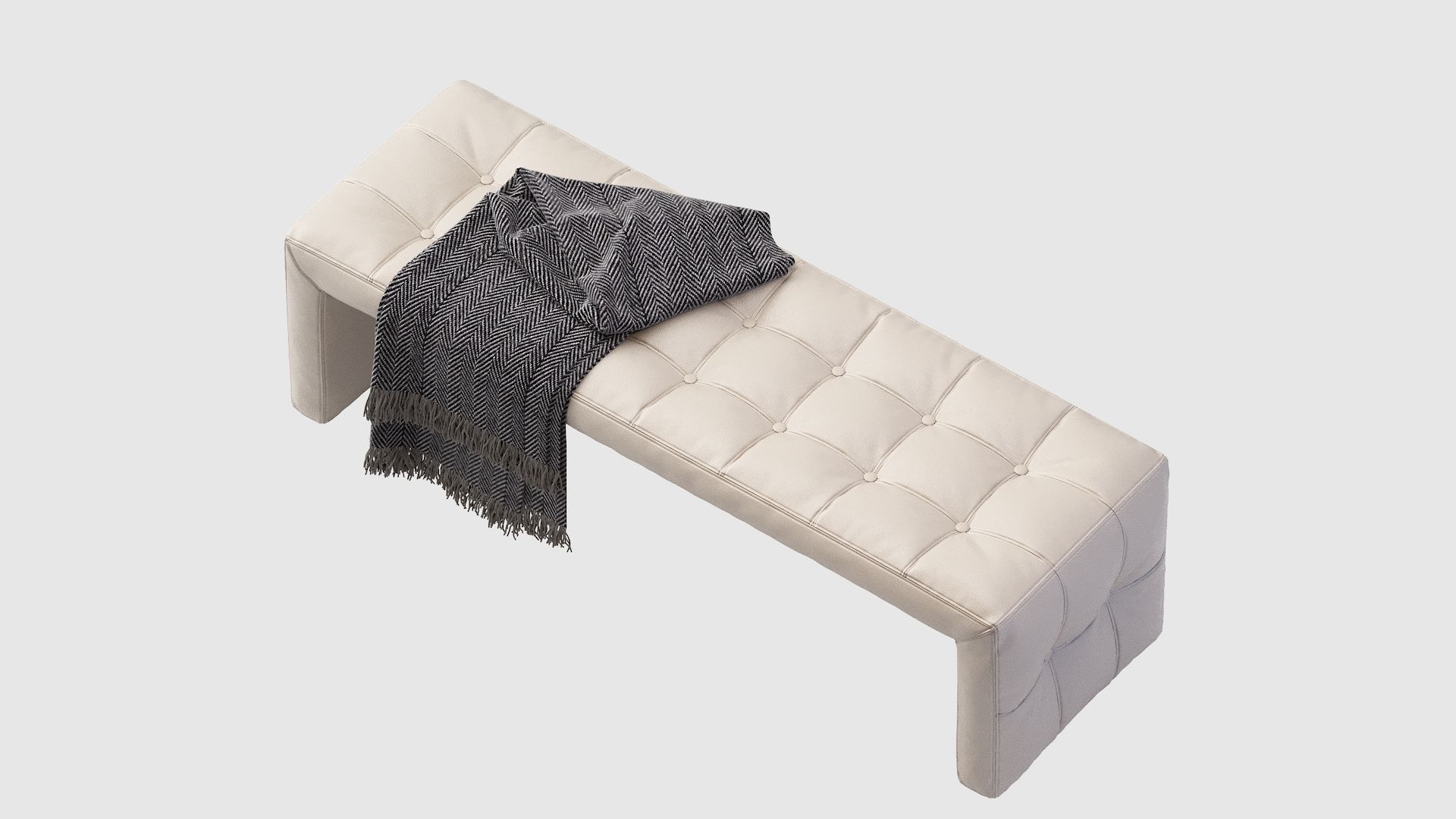 Scarlett bench with blanket 3D model_6