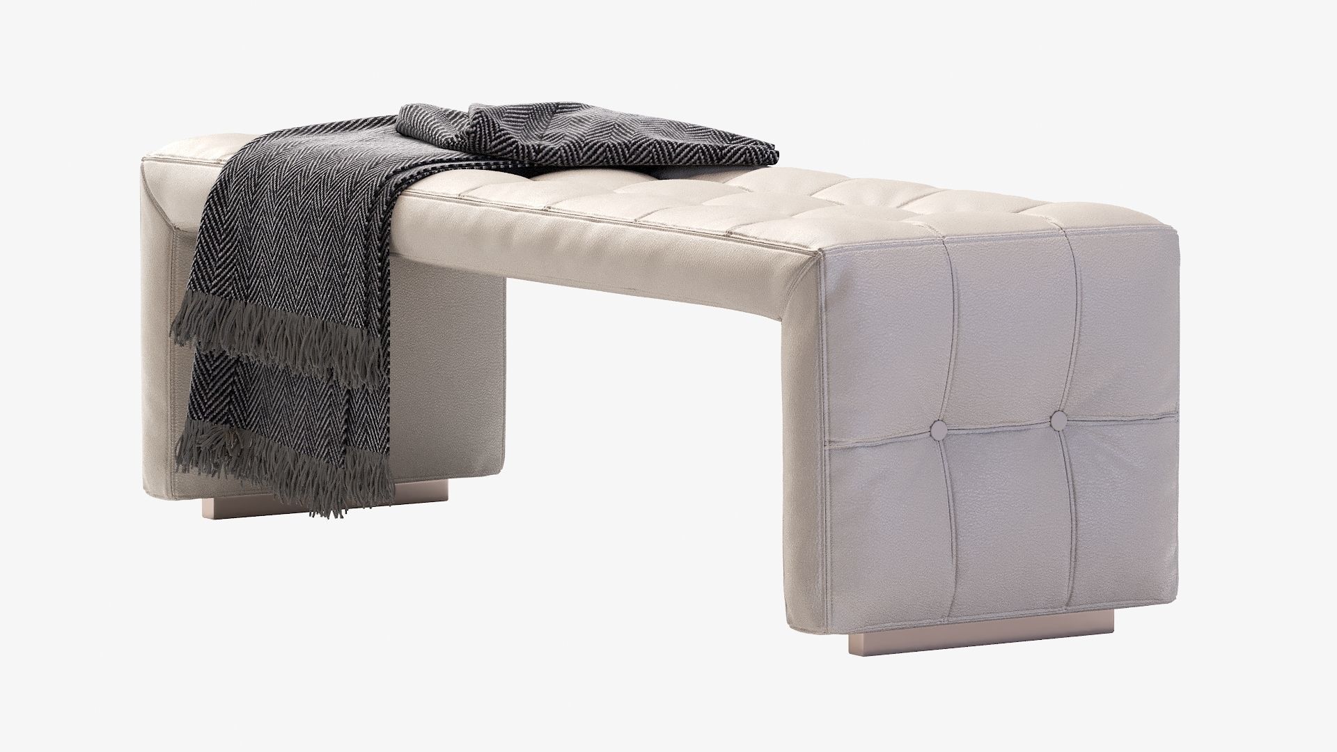 Scarlett bench with blanket 3D model_11