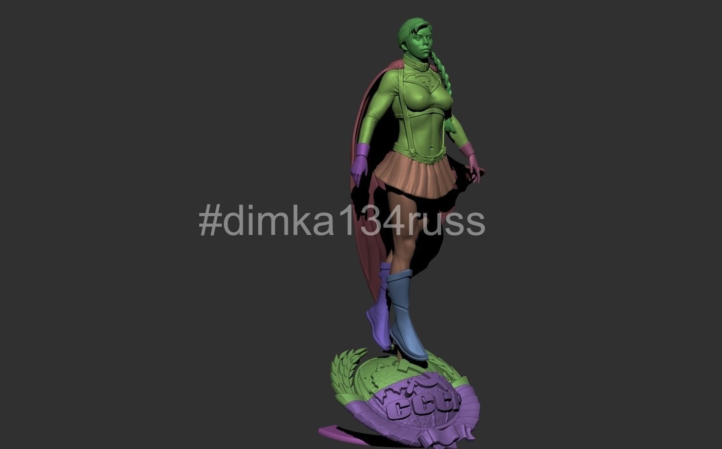 Supergirl  3D print model_2