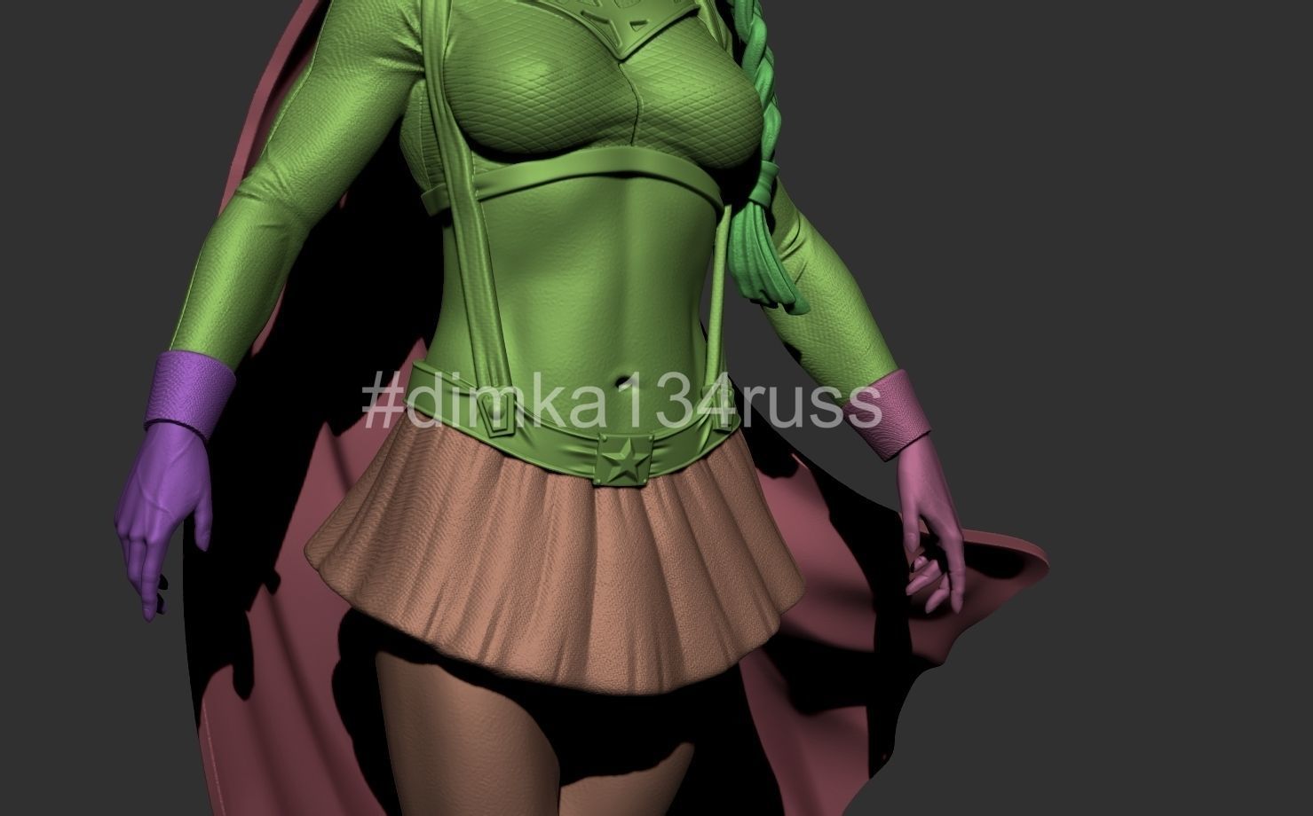 Supergirl  3D print model_12