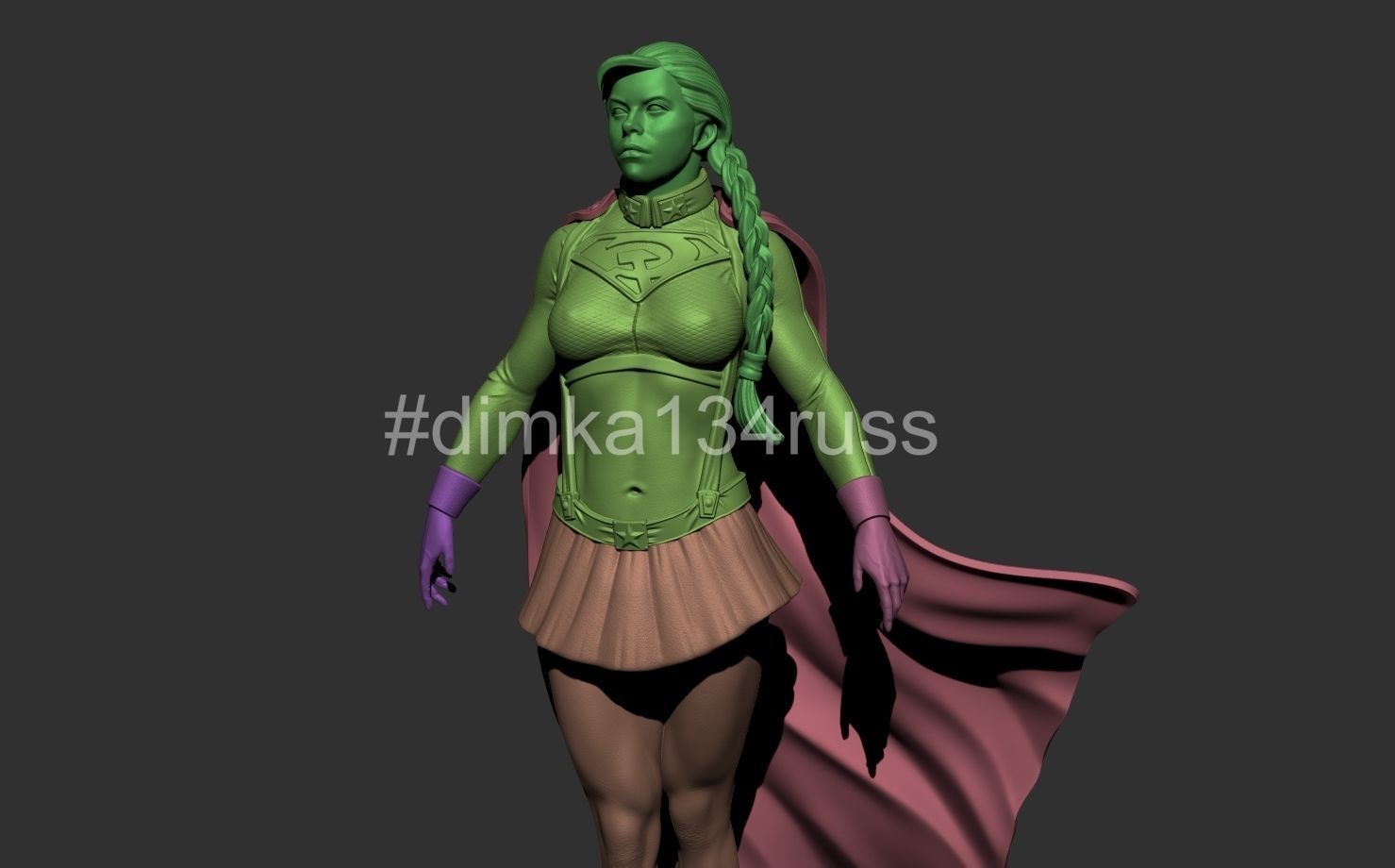 Supergirl  3D print model_13