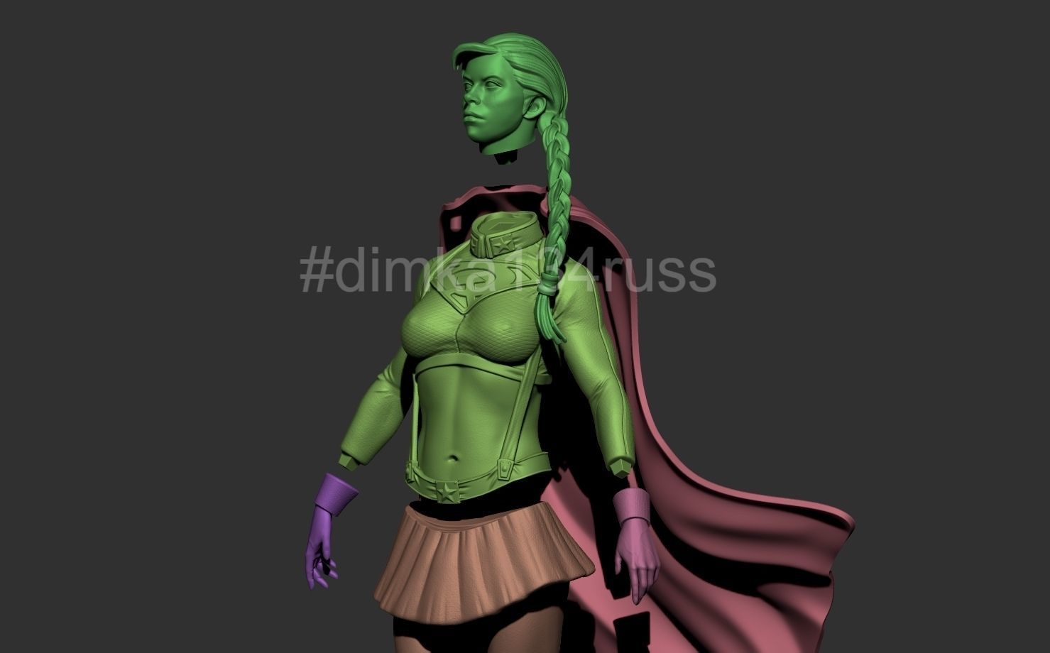 Supergirl  3D print model_8
