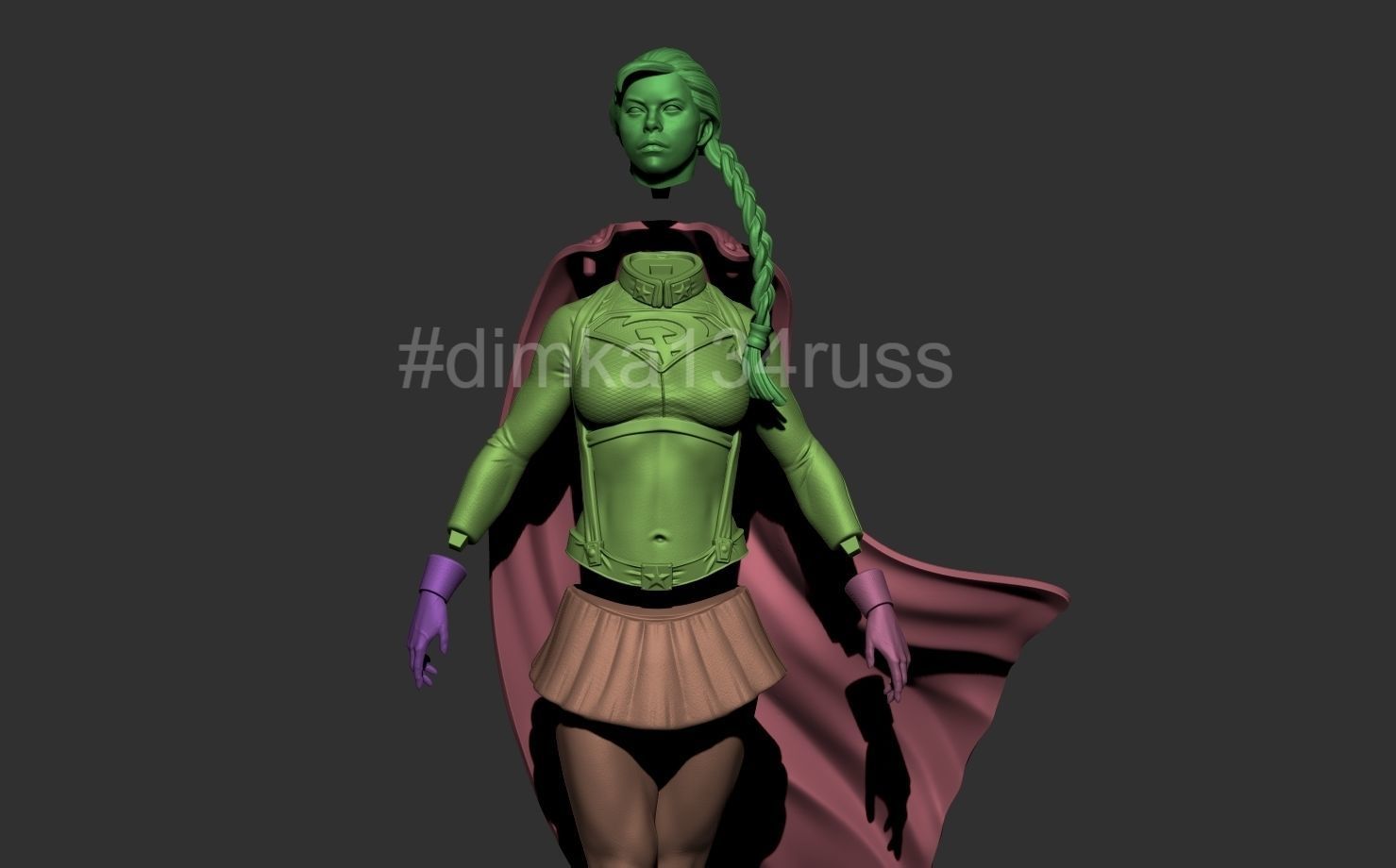 Supergirl  3D print model_6
