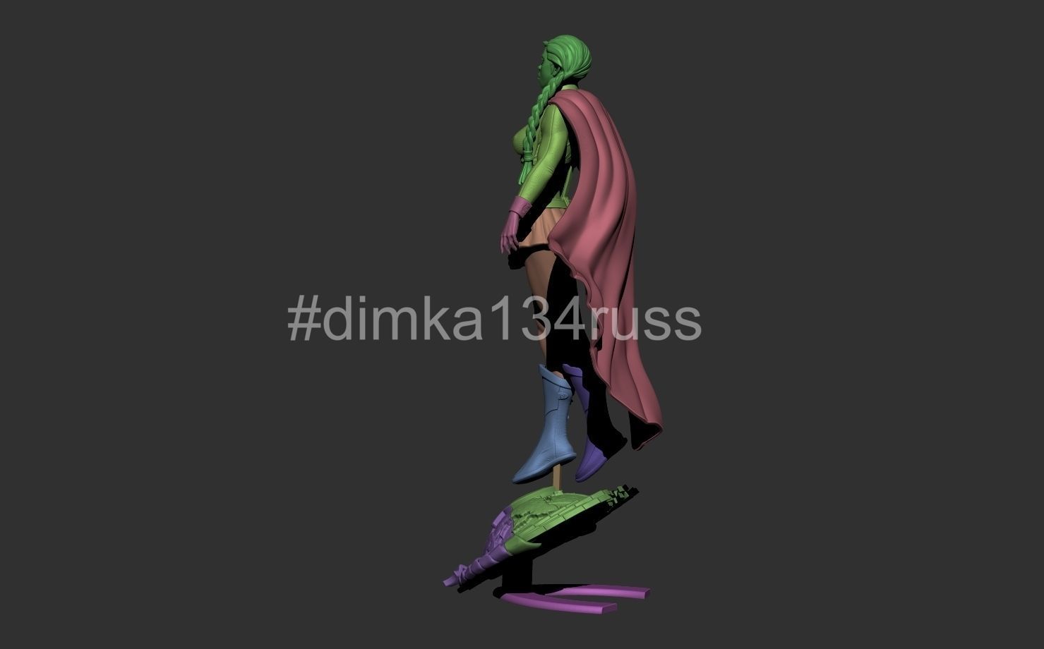 Supergirl  3D print model_10