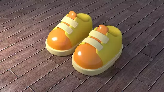 character shoes Low-poly 3D model