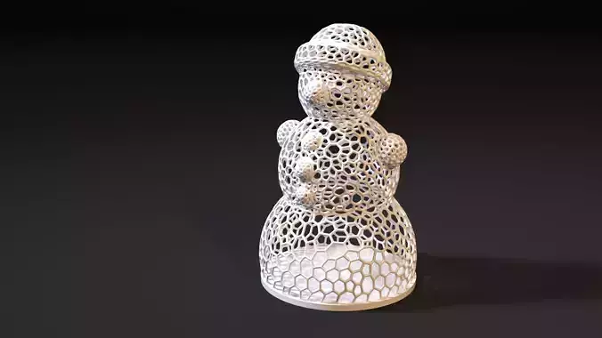 Snowman Voronoi 3D print model