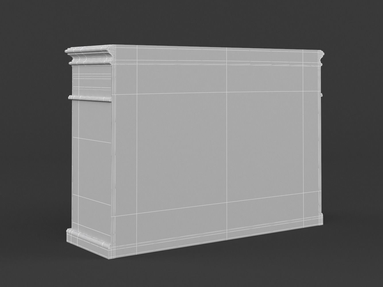 Electric Fireplace 3D model_7